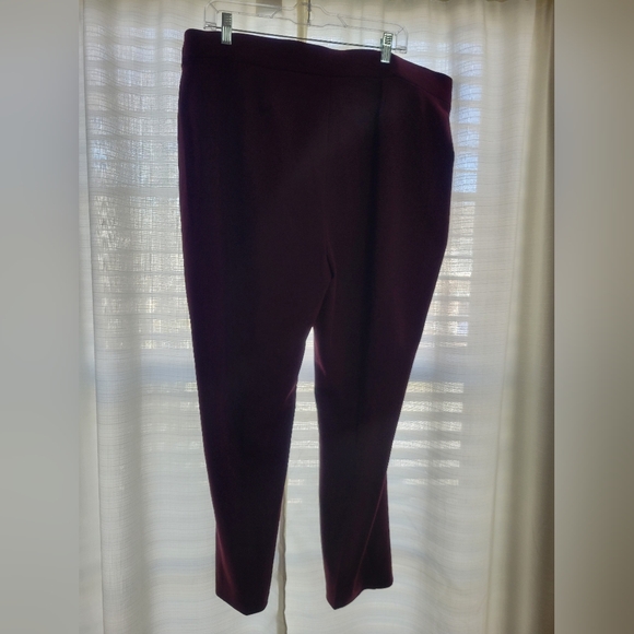 New York Clothing Company, pull-on pants, Wine, size 20W - Picture 3 of 4